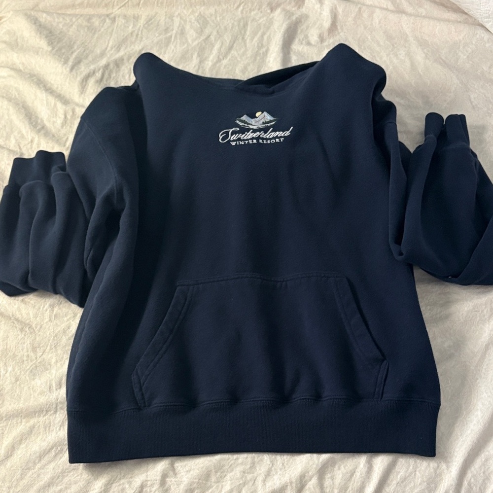Hollister Women's Navy Crew Neck Sweater